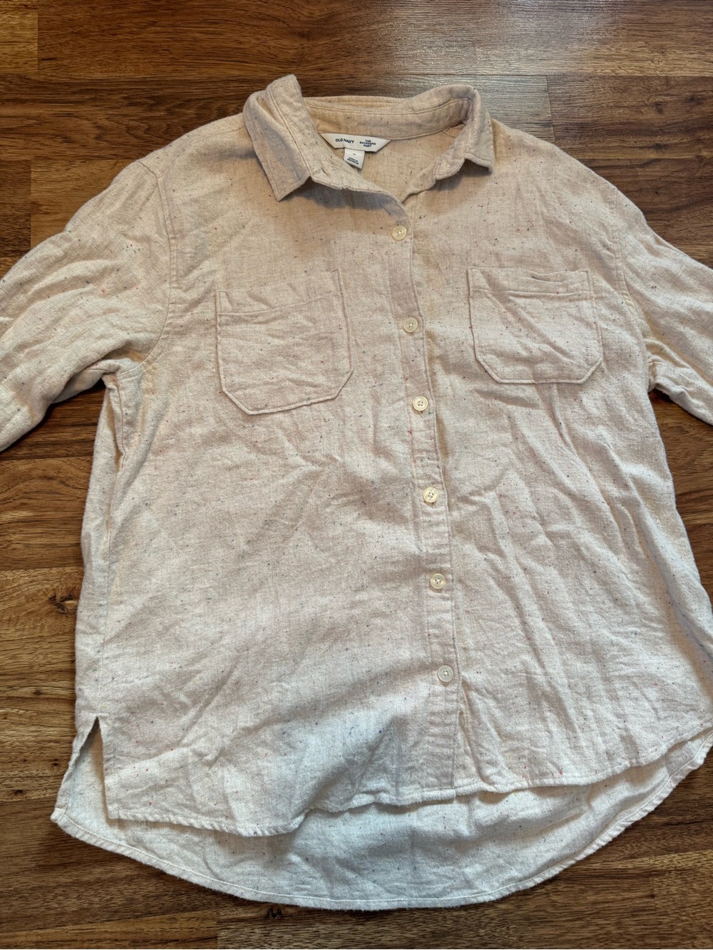 Light Beige Button-Down Shirt